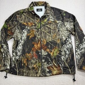 RedHead Jacket Mens XL Camouflage Full Zip Fleece Stand Collar Drawcord